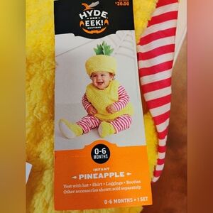 Infant Pineapple Costume with Yellow and Pink